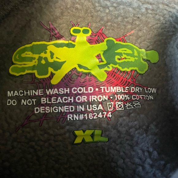 Sp5der Hoodie Grey Slate - Picture 3 of 3